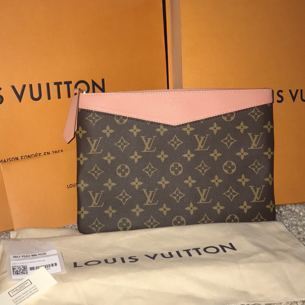Sold ** Louis Vuitton Monogram & Pink Clutch